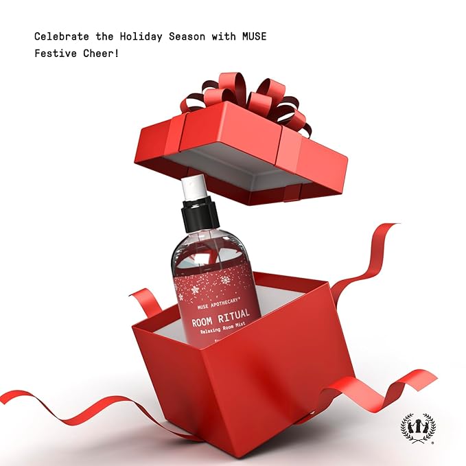 Muse Apothecary Room Ritual - Room Spray, Aromatic and Relaxing Room Mist, Air Freshener Spray, Infused with Natural Aromatherapy Essential Oils - 8 oz, Fresh Snow