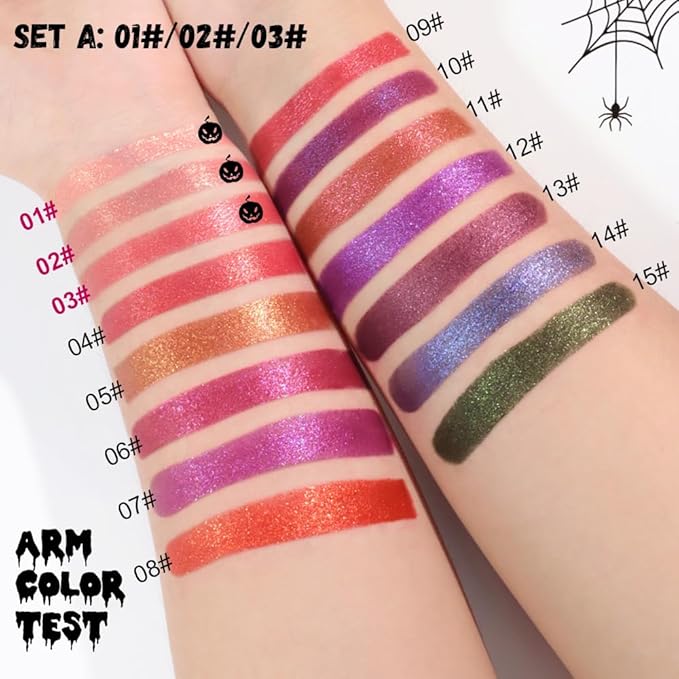 3Pcs Metallic Lipstick for Women,Lightweight Non-Drying Shimmer Frosted Lipsticks Kit Set,Glitter Lip Gloss Stain Long Lasting Waterproof No Smudge Proof No Transfer 12 Hour,Cruelty-Free Makeup (A)