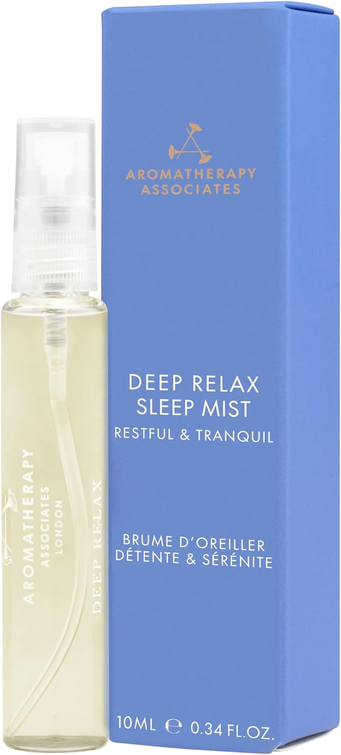 Aromatherapy Associates Deep Relax Sleep Mist. Body and Linen Spray for Restorative Sleep. Made with Vetivert, Chamomile and Sandalwood Essential Oils (0.34 fl oz)