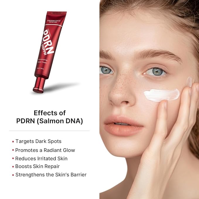 SWANICOCO PDRN Rejuvenating Repair Cream, 99.9% Pure Salmon (Sodium DNA), Bakuchiol, Cica Exosome, Niacinamide, Aging Care, Wrinkle Care, Intensive Glow, Skin Elasticity, 40ml 1.35 fl Oz