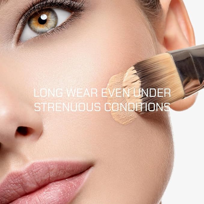 Radiant Professional Natural Fix All Day Matte Cream Foundation - Long Wear High Coverage Face Makeup Foundation With SPF 15 - Oil Free Matte Finish - For All Skin Types-1.01 oz. (05 Light Tan)