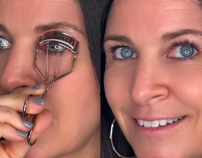 Jenny Patinkin The Big Reveal Eyelash Curler for Hooded Eyes, Deep Set Eyes – Precision & Professional Eyelash Curler for Difficult Eye Shapes with Replacement Silicone Pad, Nickel Free