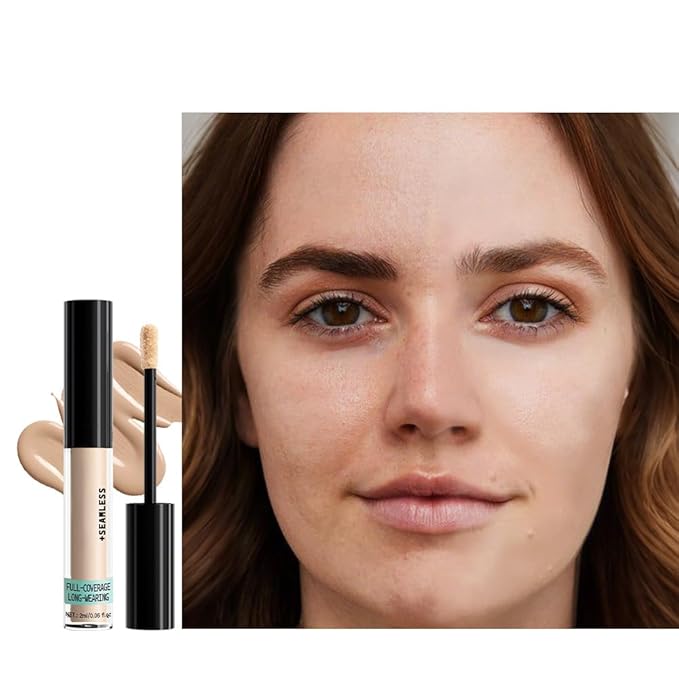 Liquid Concealer for Older Women, Under Eye Brightener Full Coverage Concealer for Dark Circles, Spots, Lightweight Waterproof Foundation Makeup, Vegan & Cruelty-Free, 01 Fair