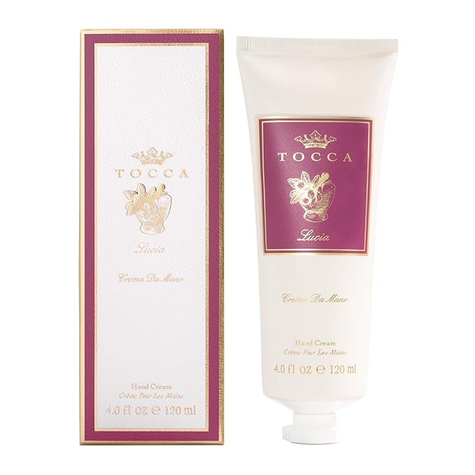 Tocca Crema de Mano Luxe, Stella Hand Cream, 4 oz - Blood Orange, Freesia, Spicy Lily - Moisturizing, Quick Absorbing