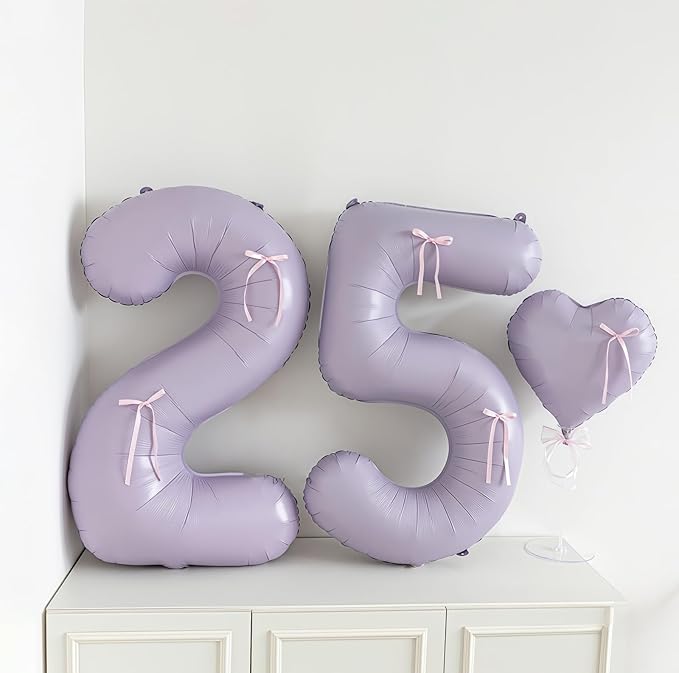 Pastel Purple 9 Number Balloons,40 Inch Light Purple 9 Balloons Large Helium Foil Mylar Purple Number 9 Balloon for Birthday Party Anniversary Decorations