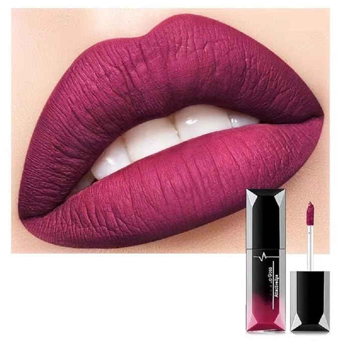 21 Colors Matte Liquid Lip Gloss - Non Transfer Proof, Long Lasting 10Hrs Glossy Lipstick, Kiss Proof & Hydrating Lip Stain Wear (13)