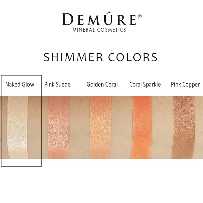 Demure Mineral Make Up (Naked Glow) Eye Shadow, Shimmer Eyeshadow, Loose Powder, Glitter Eyeshadow, Eye Makeup, Professional Makeup