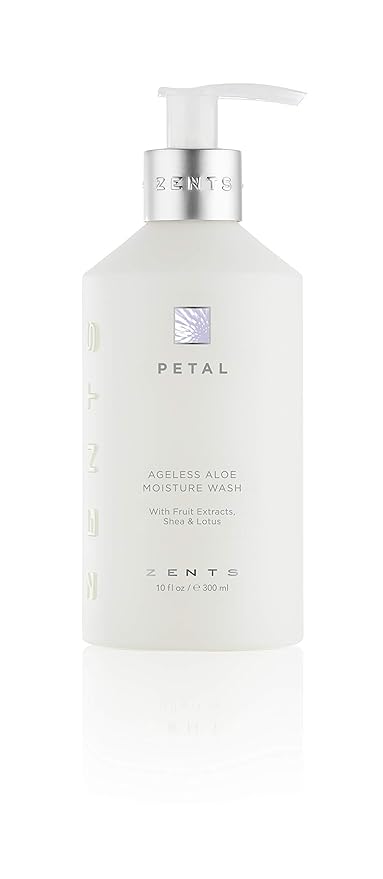 Zents Hand & Body Wash (Petal Fragrance) | Hydrating Anti-Aging Cleanser with Organic Shea Butter & Aloe for Dry Skin | Gentle & Nourishing | 10 fl oz
