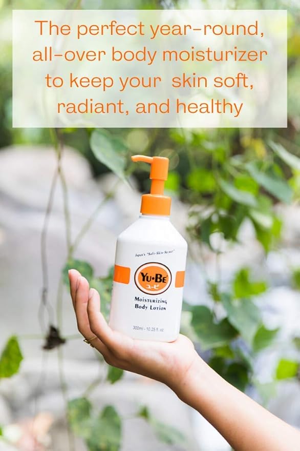 Yu-Be Hand & Body Lotion Deeply Hydrating Moisturizer Pump Bottle for Extra-Dry Skin - Day & Night Daily Moisturizing Skin Cream | Good For Cracked Heels I Non-Greasy - 10.25 Fl. Oz.