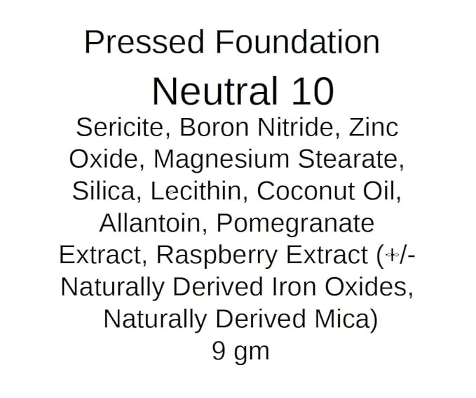 Lauren Brooke Cosmetiques Pressed Foundation, Lightweight Makeup (Neutral No. 10)