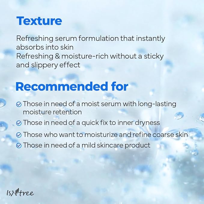 ISNTREE Ultra-Low Molecular Hyaluronic Acid Serum 1.69 fl.oz | Vegan Korean Skincare | 14-Complex Hyaluronic Acid | Deep Hydration | Lightweight & Fast-Absorbing