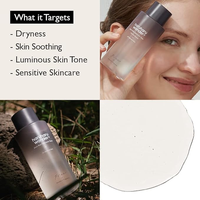 haruharu Wonder Black Rice Hyaluronic Toner for Sensitive Skin 5.1 fl.oz, Alcohol Free, Fragrance Free, Deep Hydration, Glass Skin, Korean Skincare, Vegan, Cruelty-Free