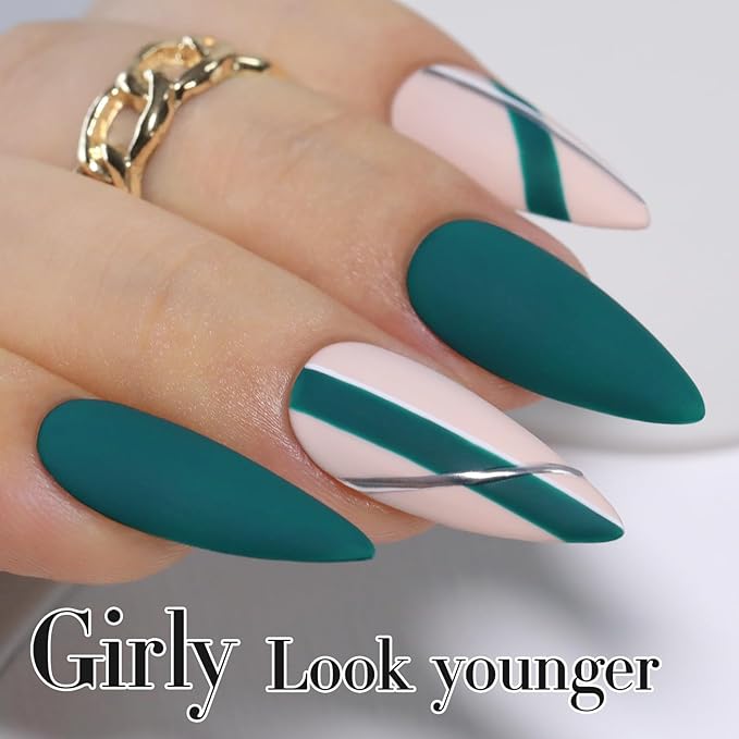 Double Rhythm 15ML Gel Polish Pure Sheer Same Color Same Bottle Soak Off Gel Polish Art Manicure Salon DIY at Home for Women (Green-A1459)