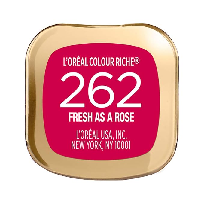L'Oreal Paris Colour Riche Original Creamy, Hydrating Satin Lipstick with Argan Oil and Vitamin E, Fresh as a Rose, 1 Count