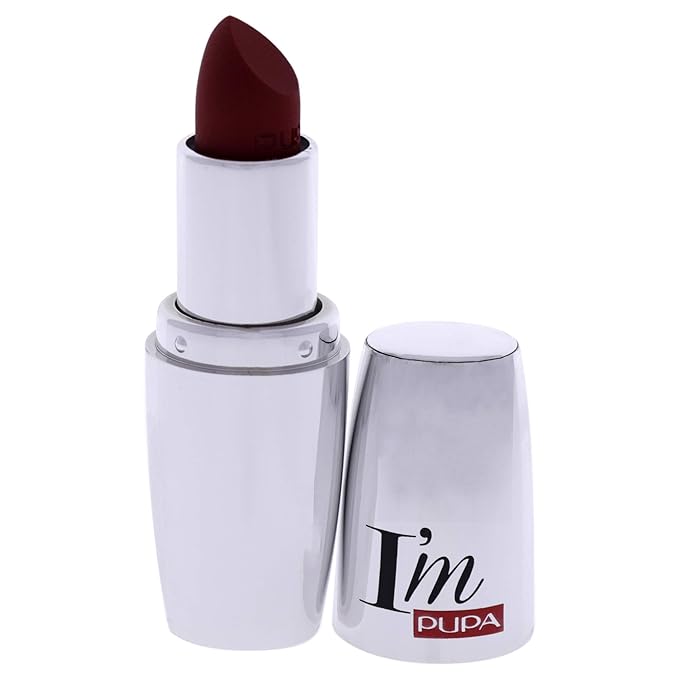Pupa Milano I'M Matt Pure Color Lipstick - Velvety and Matt Lip Color - For Extraordinary Performance - Rich And Creamy Texture - 071 True Red - 0.123 Oz