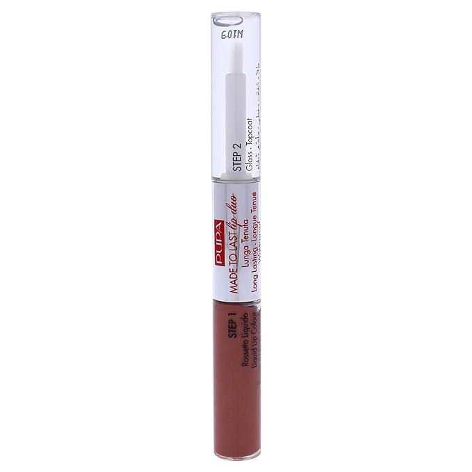 PUPA Milano Made To Last Lip Duo - Smudge-Proof Lip Color And Gloss - Highly Pigmented Shades - One Swipe Color Payoff - Gives Unrivaled Glassy Effect - Long Lasting - 012 Natural Nude - 0.13 Oz