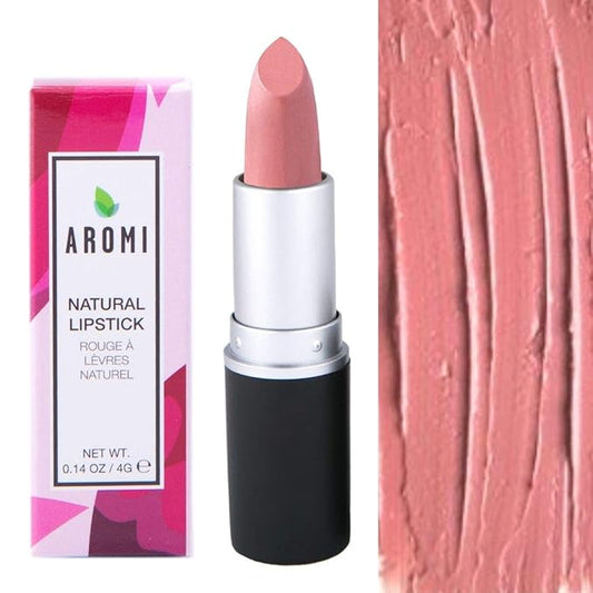 Aromi Natural Lipstick | Vegan, Cruelty-free Beauty, Handcrafted, Small Batch, Dye-free, Palm-free (Naked Pink)