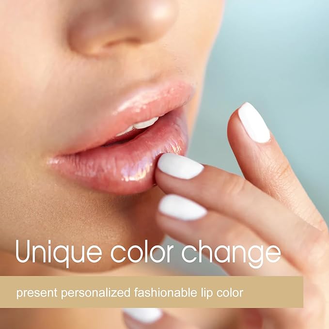 Transferproof Color Changing Lipstick,(2Pcs) Gold Crystal Ph Lipstick Color Changing,Long Lasting 24 Hours Moisturizing Glossy Shine Lip Gloss for Women