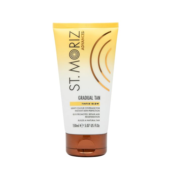 St Moriz Advanced Illuminating Gradual Self Tanner Lotion | Hydrating Vegan Sunless Tanning Moisturizer with Hyaluronic Acid & Shimmer Pigments (Tinted Glow)