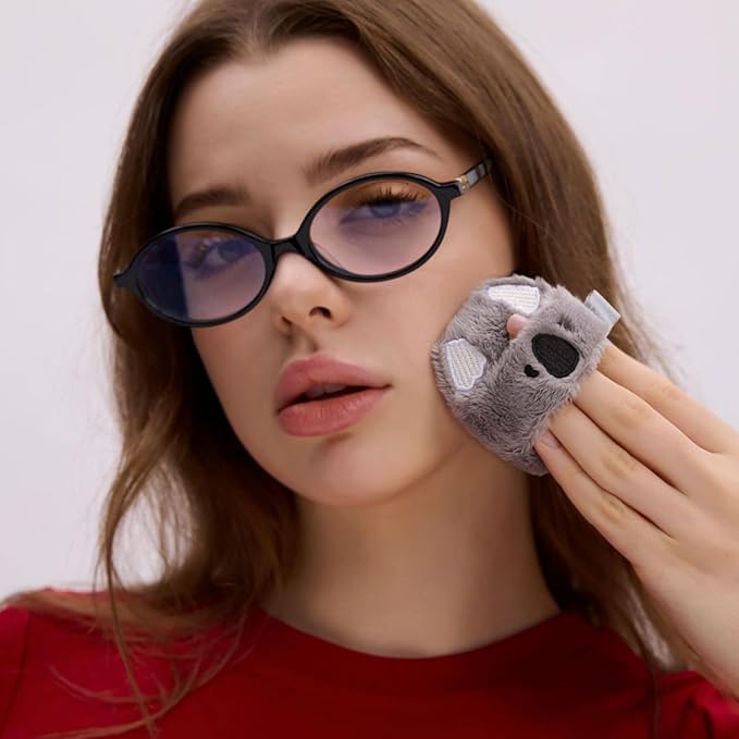 Face Fluffy Powder Puff,Soft Plush Setting Powder Puff, Large Velour Makeup Puff for Loose Or Pressed Powders,Round Cosmetic Puff, Beauty Makeup Tools,1pcs