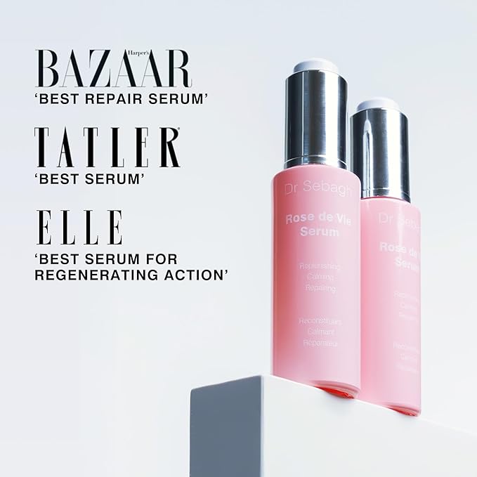 Dr Sebagh Rose de Vie Serum - 1 fl oz | Nourishing Facial Formula for Dry or Sensitive Skin | Support Skin Vitality