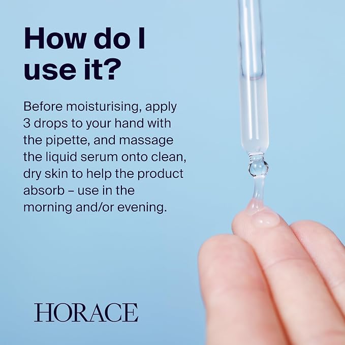 HORACE Salicylic Acid + Niacinamide Face Serum for Men – Anti-Blemish Treatment for Pore Tightening, Smoother Skin, and Redness Reduction – Vegan Skin Care for All Skin Types – Unscented, 30ml