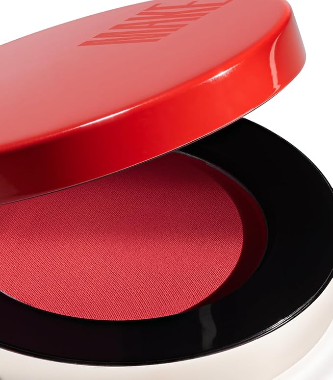 MAKE Beauty Skin Mimetic Microsuede Blush - Matte Powder Blush for Cheeks with Long Lasting Color - Non Comedogenic, Travel Size Makeup Single Palette. Shade - Crimson Sky (Red)