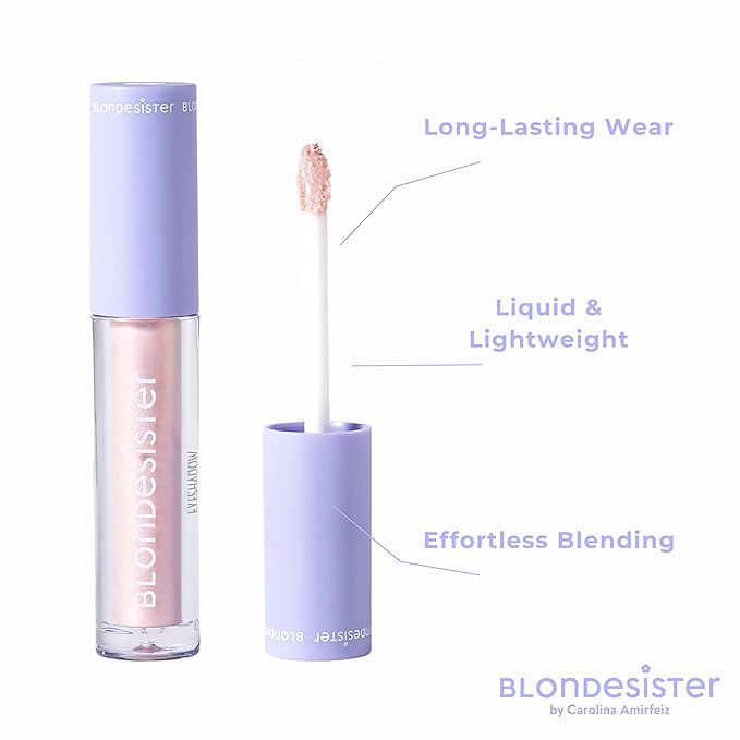 Gloweye Liquid Eyeshadow - Highly Pigmented Shimmer Eyeshadow - Intense Color Payoff and Long-Lasting Wear - 04 Rose Quartz - 0.084 oz