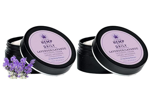 Earthly Body Intensive Cream - Topical Muscle, Knees, Joints, Back, Neck and Shoulder Rub - Organic Ingredients - 1.7 Ounces (Lavender, Pack of 2)