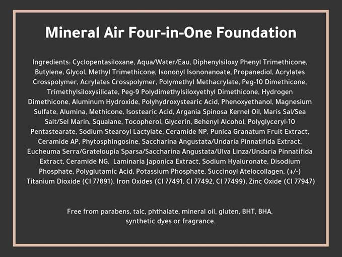 Mineral Air Four-in-One Foundation for Mineral Air Mist Device—Color, 28 ml, Standard Size - Tan