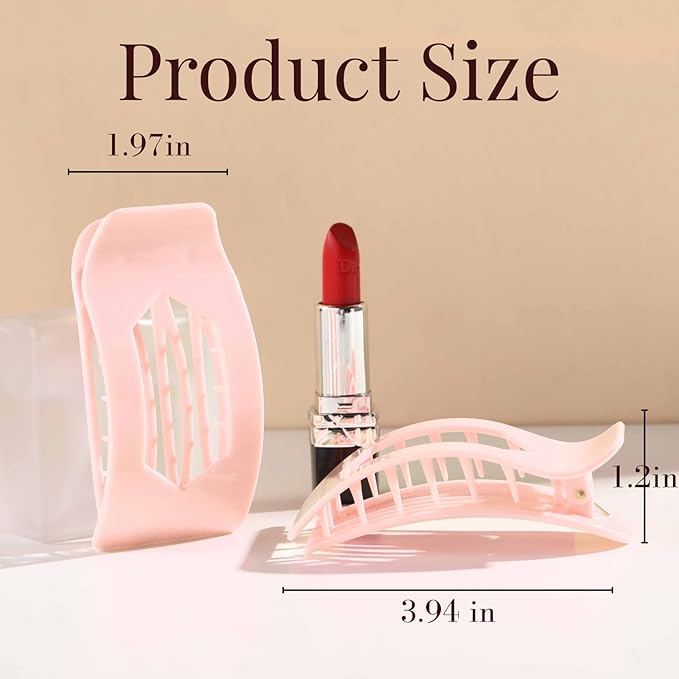 8 Pack Pastel Flat Hair Clips for Girls – Large Cute Glossy No-Slip Claw Clips for Thick & Thin Hair in Pink, Blue, Green, Purple, Soft Color Aesthetic Hair Accessories for Teen or Preppy Style