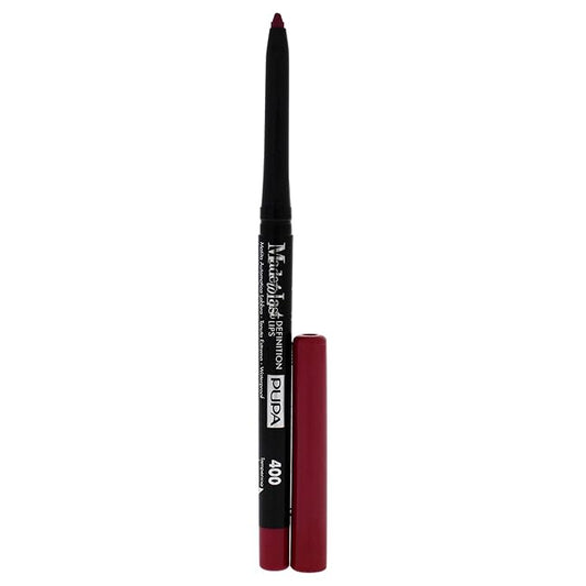PUPA Milano Made To Last Definition Lips - Extreme Hold Automatic Lip Pencil, Waterproof - Color is Defined and Holds Flawlessly - For Precise Lip Contouring - 400 Intense Fuchsia - 0.012 Oz