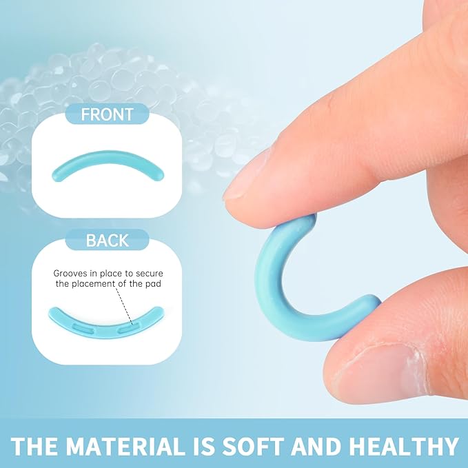 Soft Silicone Rubber Eyelash Curler Refills Compatible with Shiseido, Tweezerman, Revlon, Shu Uemura, Surratt, e.l.f Eyelash Curler for Travel Portable Carry,Cosmetic Accessory,6PCS (Blue)