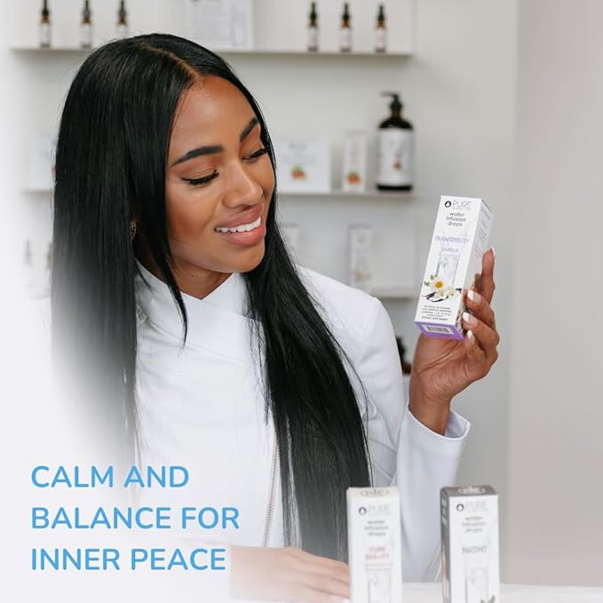 Pure Inventions Tranquility - Supports Relaxation - Vanilla and Chamomile - Water Infusion Drops - No Sugar, Calories, or Artificial Sweeteners - 60 servings - 2oz