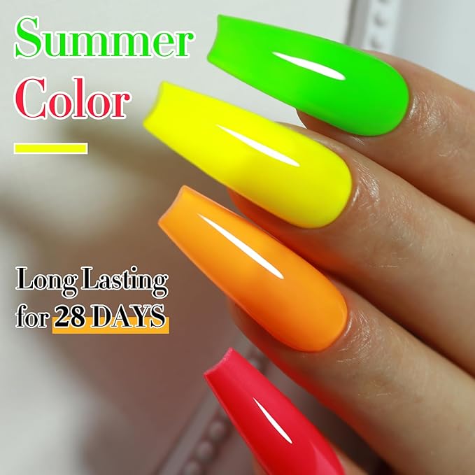 Double Rhythm 15ML Gel Nail Polish Pure Sheer Same Color Same Bottle Soak Off Gel Polish Art Manicure Salon DIY at Home for Women (Neon Light Green-A1420)