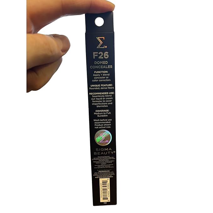 Sigma Beauty F26 Domed Concealer Brush – Under Eye Corrector, Ultra-Soft Dense Rounded Fibers, Waterproof Handle with SigmaAlloy Ferrule – Makeup Brush for Cream or Liquid, Ideal for Women's Makeup