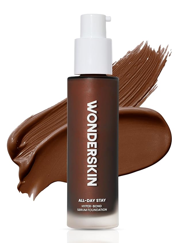 Wonderskin Hyper-Bond Serum Foundation – Waterproof, Transfer-Proof, 24HR Longwear Face Makeup with Niacinamide & Hyaluronic Acid – Lightweight, Natural Finish, Vegan & Cruelty-Free (Aura)