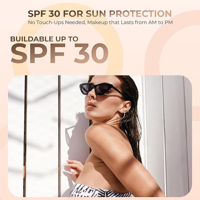 Light Tan Shade Foundation (5g Full Size Sifter Jar) Matte Mineral Makeup Loose Powder Foundation – Full Coverage, Natural Finish, Noncomedogenic, SPF 30