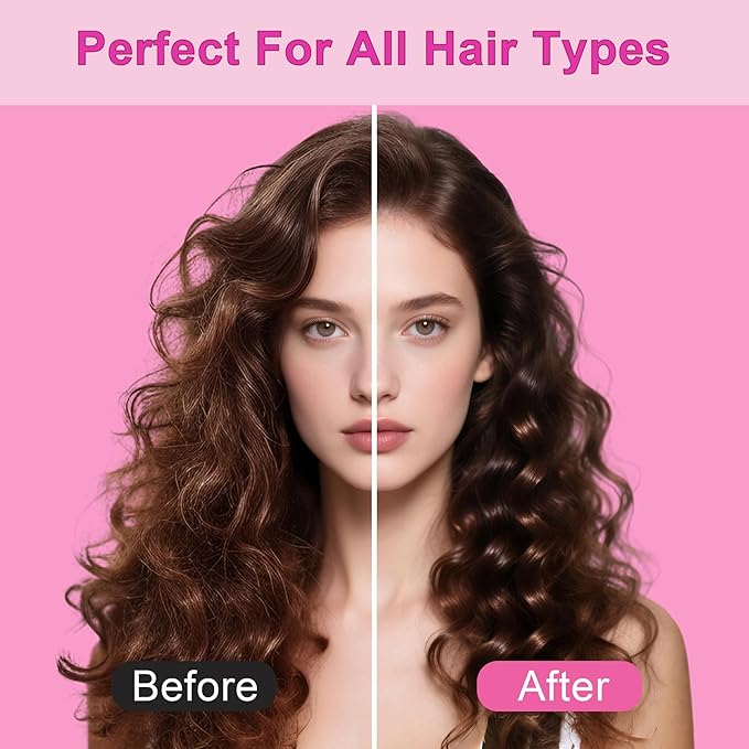 2-Pack Curly Hair Brush, Curl Defining Brush with Soft Boar Bristles Detangling Tangled Glides, Wide-Teeth Design Effortlessly Shaping & Defining Curls, Curling Definer for Wet & Dry Hair(Pink Purple)