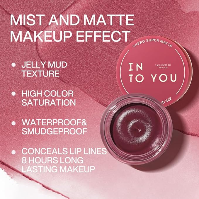 INTO YOU Matte Liquid Lipstick for Women, Canned Long Lasting Pink Lipstick Waterproof with Lip Brush, No Transfer, High Pigmented with Lightweight Lip Mud Texture(342)