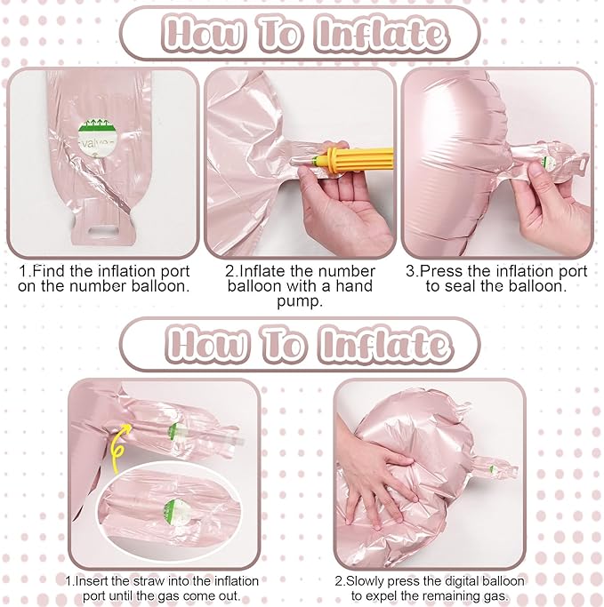 40'' Pink Number Balloon 9, Self Inflating Retro Dusty Pink Foil Number Balloons Set 0-9, Self Inflating Digital 9 Helium Balloon for Girls 9th Birthday Women Anniversary Party Decorations Supplies