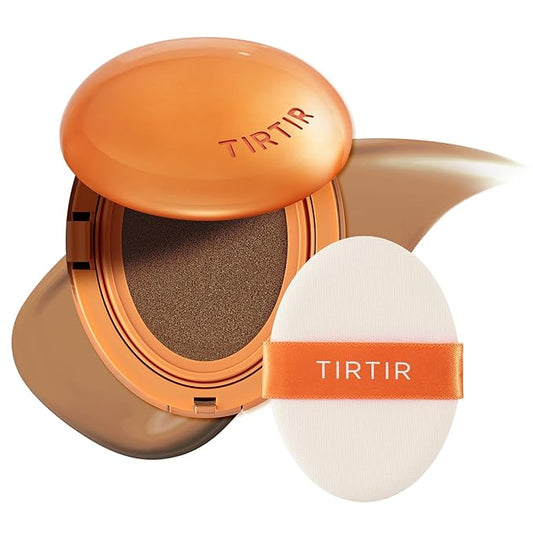 [*Mini Size*] TIRTIR Mask Fit Ai Filter Cushion Foundation | AI-Like Semi-Matte Finish - Up to 72-Hour Medium to Full Coverage Korean BB Cushion Make up Beauty, #37N Peanut Almond, 0.15 Fl Oz