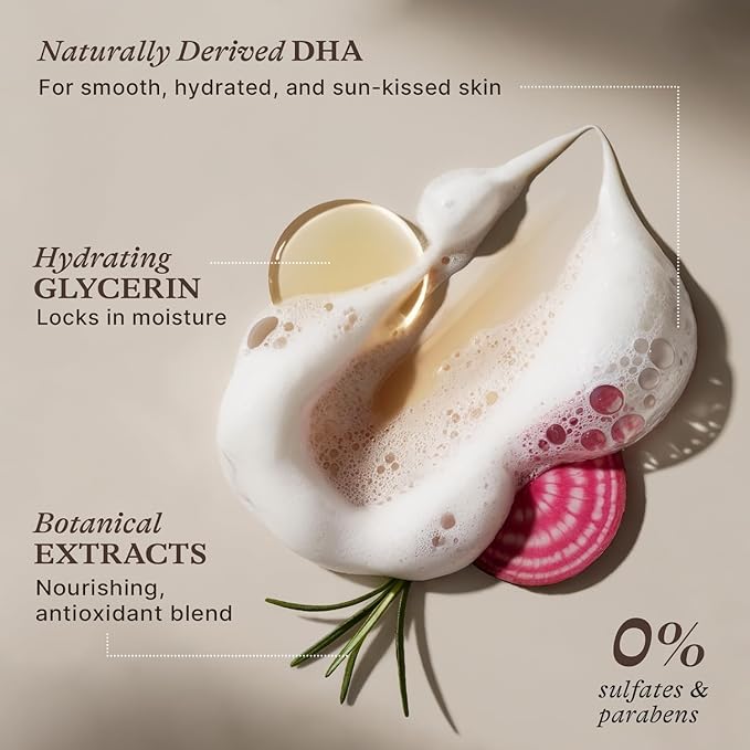 Self Tanner Tanning Mousse Kit - USA Made with Natural & Organic Ingredients, Self Tanner Mousse and Mitt, Tan Kit, Fake Tan Tanning Foam, Fair to Medium, Sunless Tanners Best Sellers