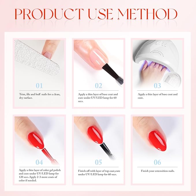 Double Rhythm 0.5Oz Gel Polish Pure Sheer Same Color Same Bottle Soak Off 15ML Gel Polish Manicure Salon Nail Art DIY at Home for Women (Neon Red Orange-A1044)