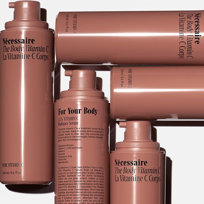 Nécessaire The Body Vitamin C Serum | Pure Vitamin C, Tranexamic Acid and Enzymes Treatment For Women + Men | Brightens + Evens Skin Tone | Dermatologist-Tested. Hypoallergenic (150 ml/5.1 oz)