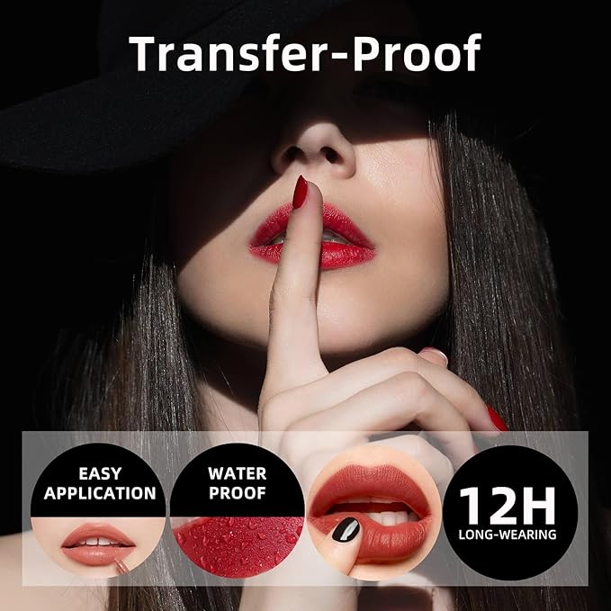 Rose Red Liquid Lipstick, LongLasting, Smudge Proof, Transfer Resistant Lip Color,Waterproof, Non-Transfer Formula (Enigma Edge)