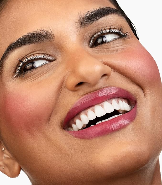 MAKE Beauty Skin Mimetic Microsuede Blush - Matte Powder Blush for Cheeks with Long Lasting Color - Non Comedogenic, Travel Size Makeup Single Palette. Shade - Eros (Burgundy)