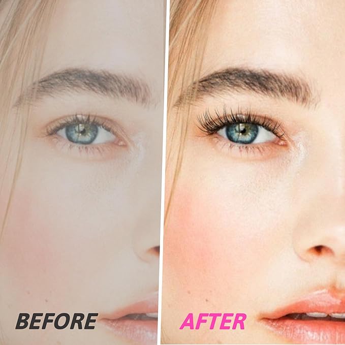 Veleasha Lashes Wispy False Eyelashes 100% Handmade Eyelashes Natural Look Fake Lashes Lightweight Lashes with Soft Cotton Band 5 Pairs Pack (G2-Black Cotton Band)