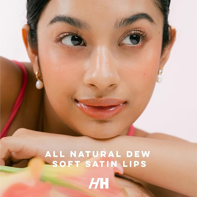 Handmade Heroes 100% Natural Vegan Tinted Lip Gloss with Hyaluronic Acid - Lightweight Moisturizing Soft Lipstick for Dry Lips - Cottage Core (Pink)