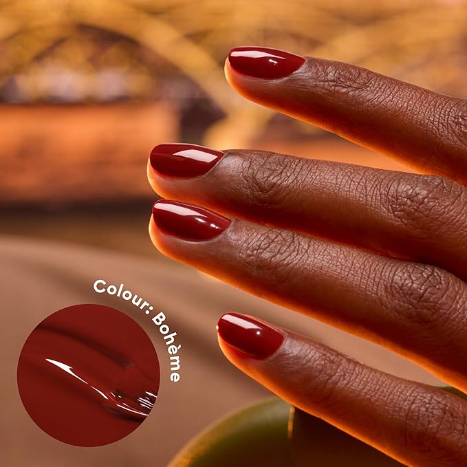 Manucurist Green Boheme - Brownish Red Nail Polish - 9-Free, Vegan and Plant-Based - Quick Dry Manicure - Non Toxic - Made in France - 0.5 fl oz